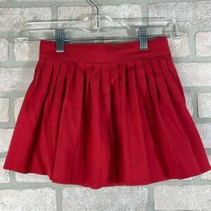 Abercrombie kids red pleated skirt size 7/8